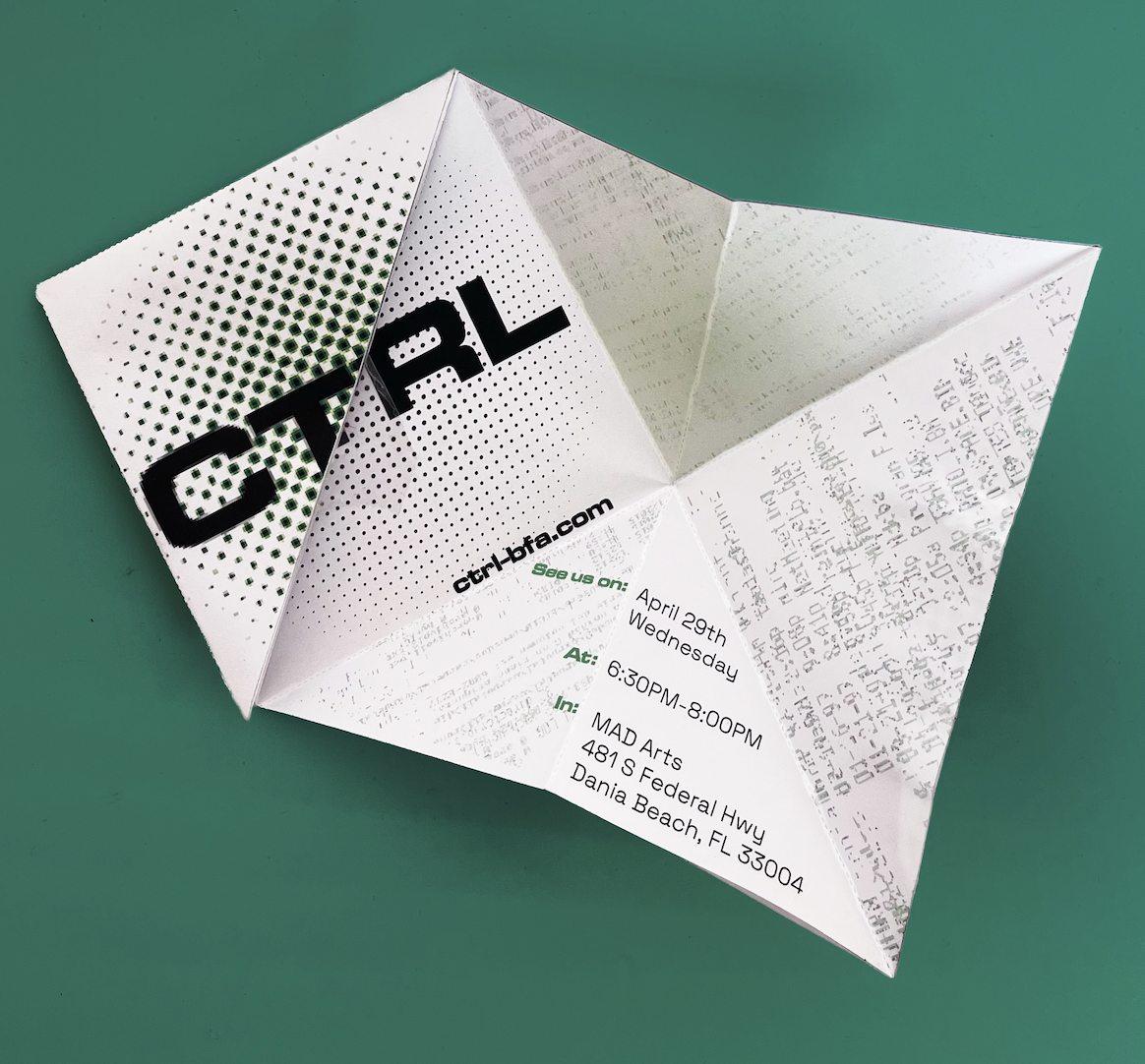 CTRL BFA Exhibition Card